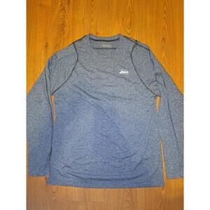 Asics Long Sleeve Running Shirt Mens XL Blue Activewear